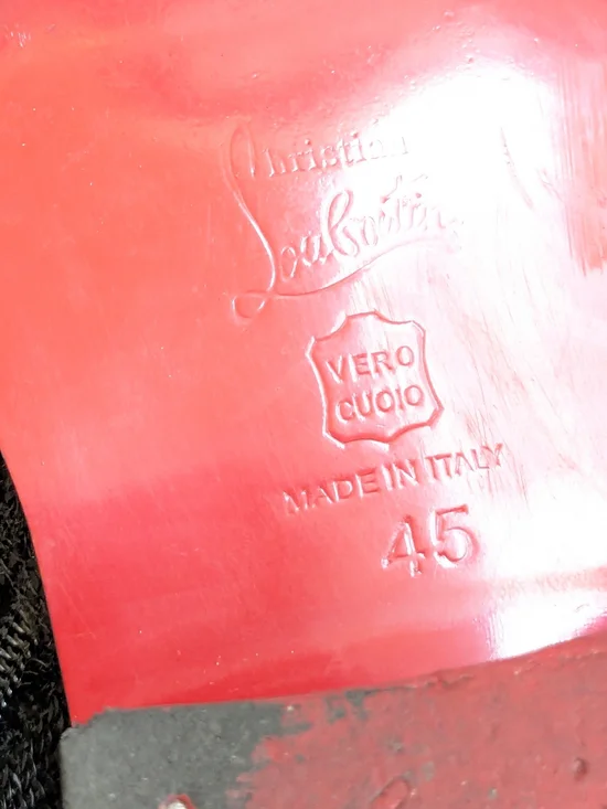 Christian Louboutin Side Zip Boots Black Sequins Men 12 45 - Picture 11 of 13